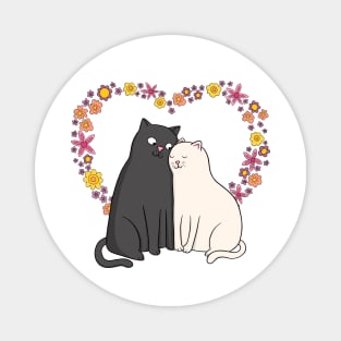 Cute Cat Couple Magnet